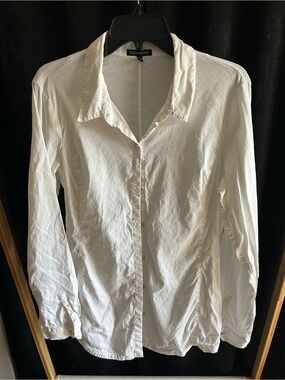 Eileen Fisher Crisp White Button-Front Shirt